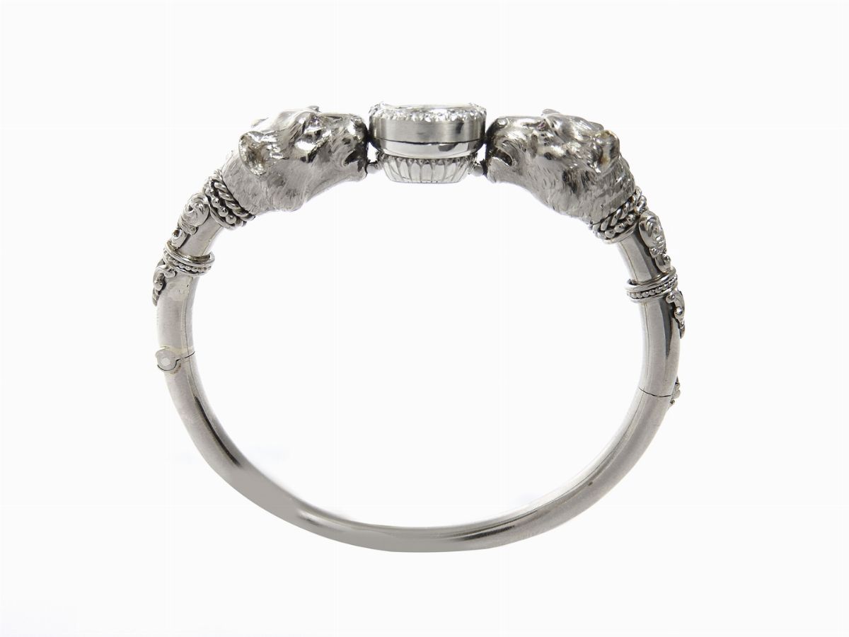 Bracciale Orologio Rolex in Oro Bianco e Diamanti