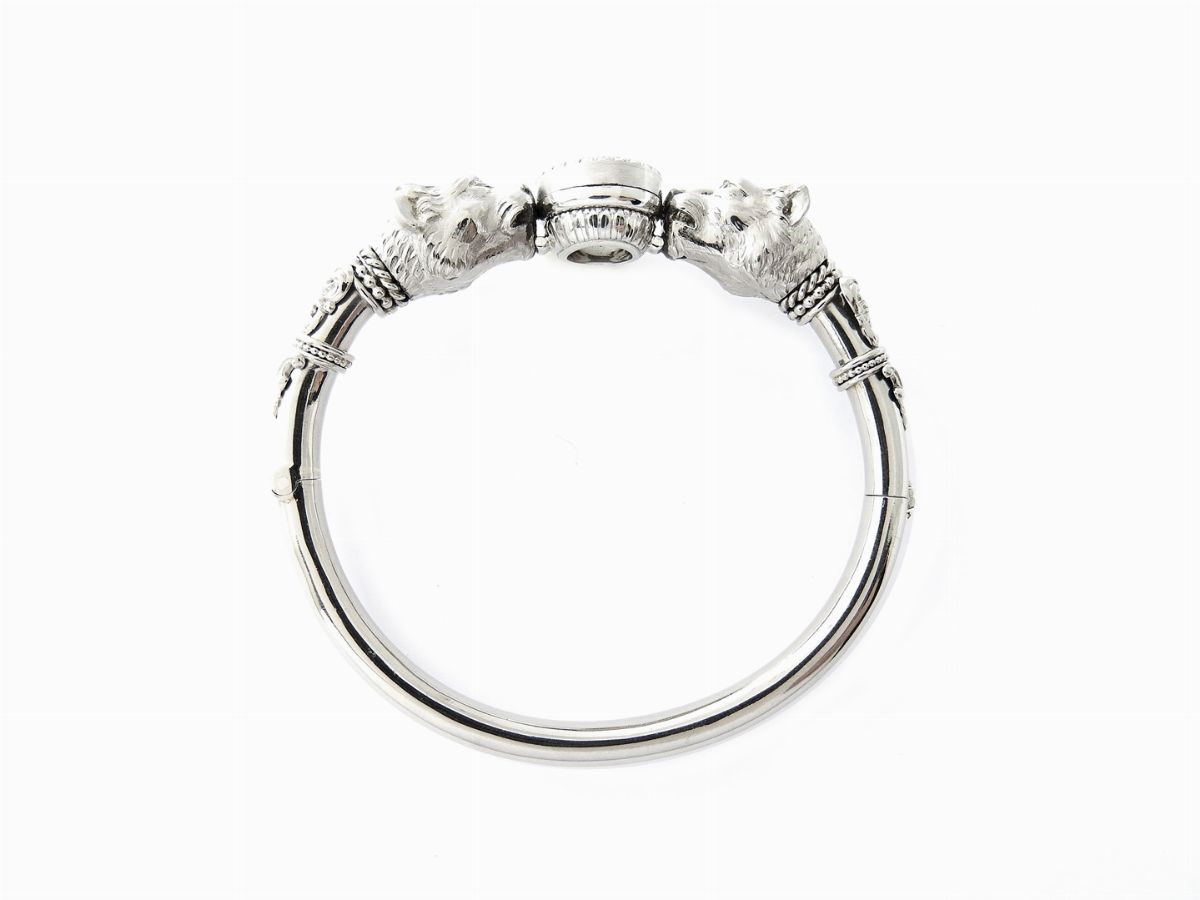 Bracciale Orologio Rolex in Oro Bianco e Diamanti
