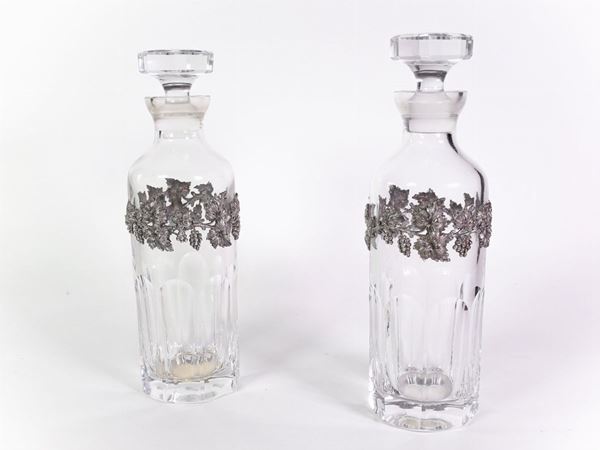 A couple of crystal bottles