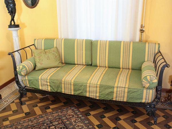 A cast iron sofa