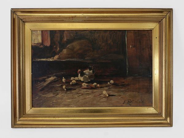 Ferruccio Rontini : Brooding Hen 1931  ((1893-1964))  - Auction House Sale: Furniture and Paintings from Villa Roseto - Florence - III - III - Maison Bibelot - Casa d'Aste Firenze - Milano