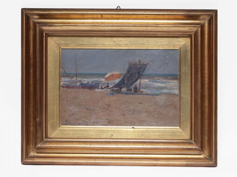 Scuola Italiana della Prima Metà del XX Secolo - La Tenda di Ugo Ojetti a Forte dei Marmi 1922