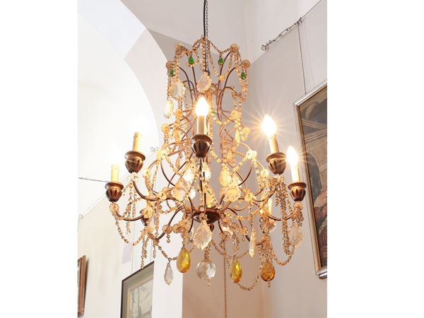 Chandelier  (first half of 20th century)  - Auction Furniture, silverware,  old master paintings and curiosity - Maison Bibelot - Casa d'Aste Firenze - Milano