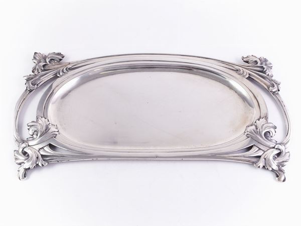 An Art Nouveau silver tray