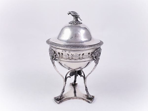 A silver sugar bowl, Giovanni and Alessandro Ghiringhelli manufacture