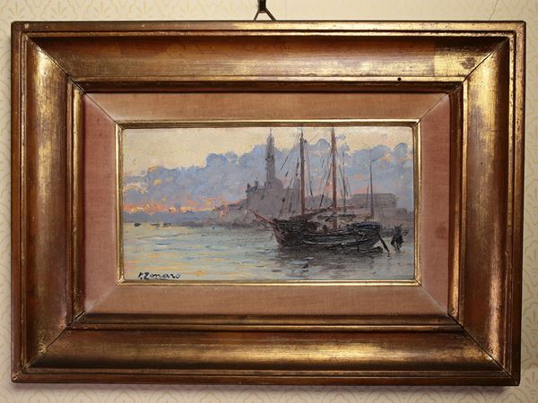 Fausto Zonaro : Venice  ((1854-1929))  - Auction House Sale: Furniture and Paintings from Villa Roseto - Florence - I - I - Maison Bibelot - Casa d'Aste Firenze - Milano