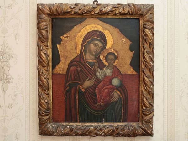 Scuola veneto-cretese del XVII/XVIII secolo - Madonna and Child