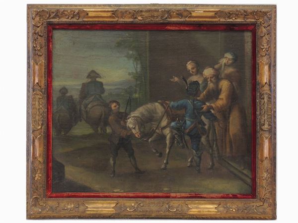 Scuola emiliana del XVIII secolo - Departure of of the Prodigal Son