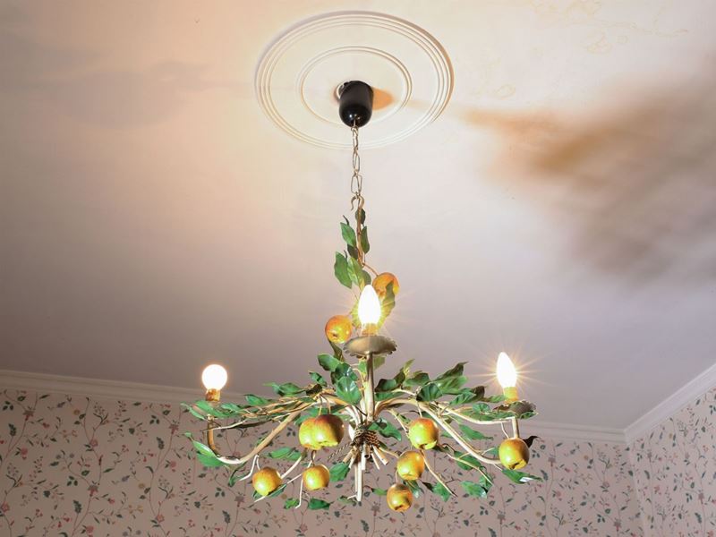 Lampadario in Metallo Laccato