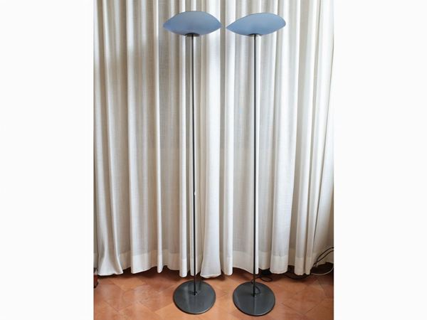 A comple of floor lamps