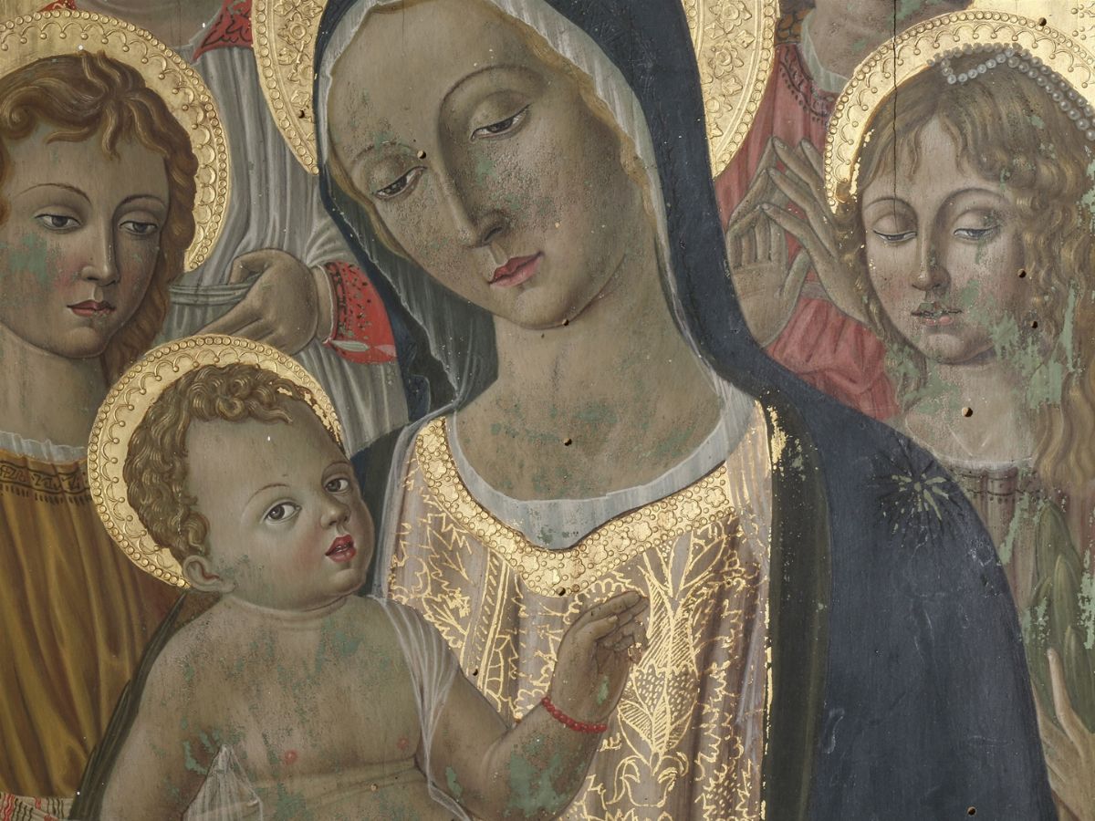 Da Matteo di Giovanni - Madonna con Bambino, Santa Margherta e Tre Angeli