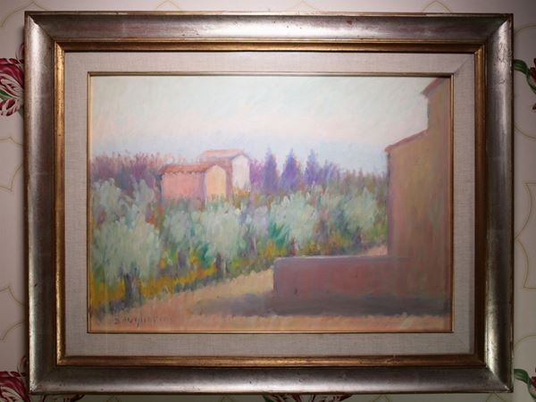 Dino Migliorini : Paesaggio  ((1907-2005))  - Asta House Sale: Arredi e dipinti da Villa Il Roseto - Firenze - I - I - Maison Bibelot - Casa d'Aste Firenze - Milano