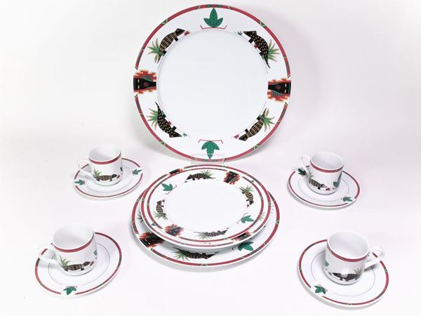A Porcelain dish set, Pillivuyt manufacture  (Francia, 1990)  - Auction House Sale: Furniture and Paintings from Villa Roseto - Florence - I - I - Maison Bibelot - Casa d'Aste Firenze - Milano