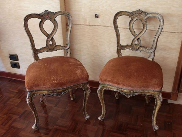 A couple of laquered chairs