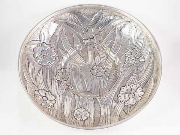 A silverplated centerpiece
