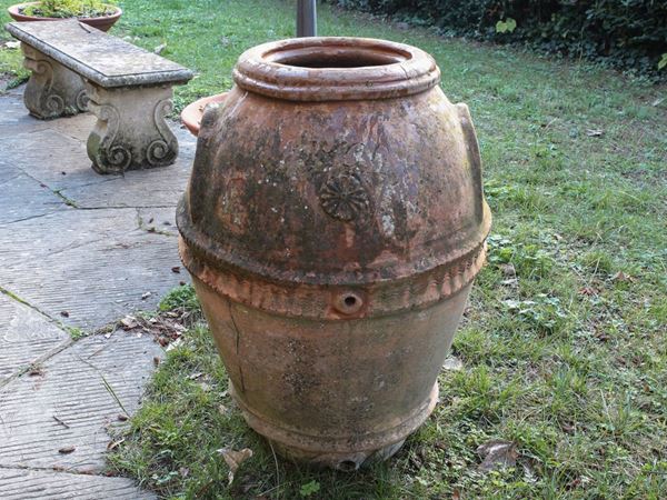 A terracotta jar, Impruneta manufacture