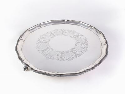 Salver in Rame Argentato, Mappin & Webb