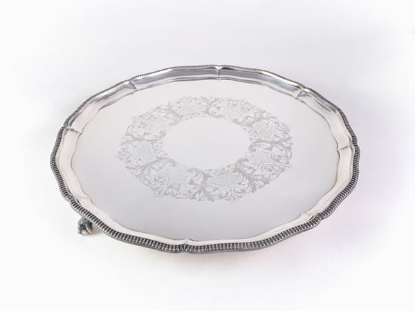 A silverplated salver, Mappin & Webb
