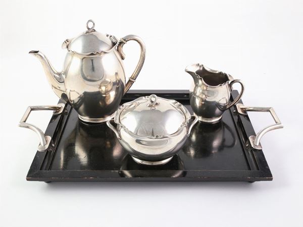 A silver solitaire set  (Germany, begin of 20th century)  - Auction House Sale: Furniture and Paintings from Villa Roseto - Florence - III - III - Maison Bibelot - Casa d'Aste Firenze - Milano