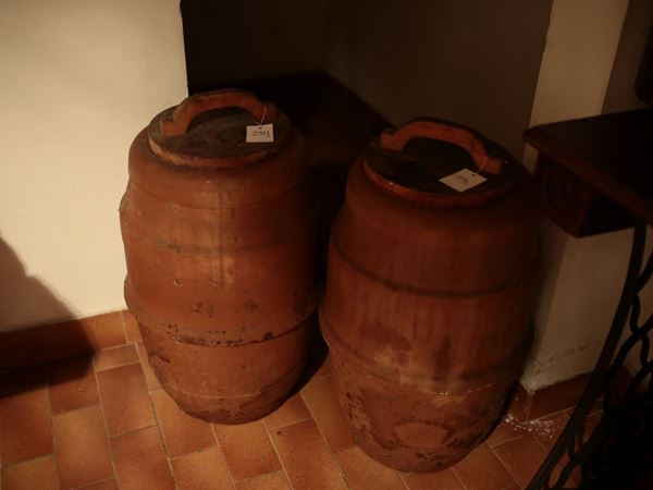 A couple of terracotta jars