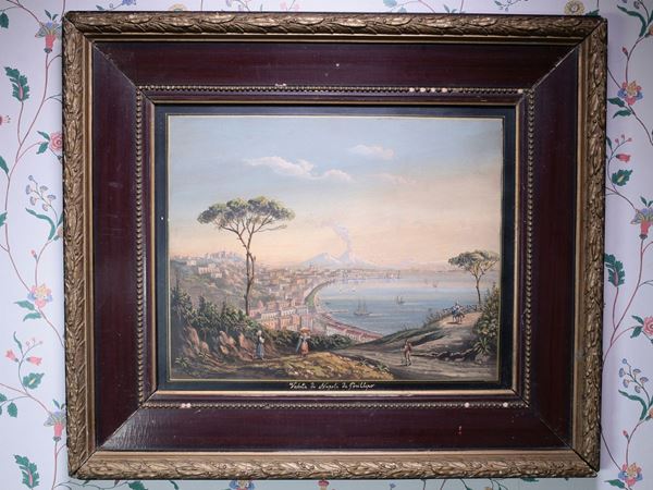 View of Naples  - Auction House Sale: Furniture and Paintings from Villa Roseto  - Florence - II - II - Maison Bibelot - Casa d'Aste Firenze - Milano