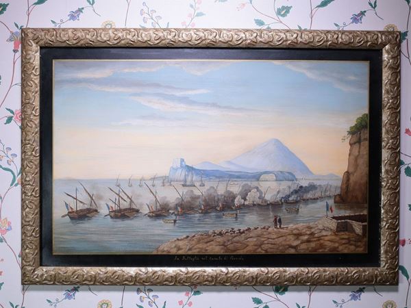 View of the battle in the Procida canal