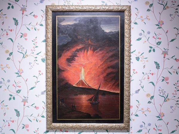 Eruption of the Vesuvius  - Auction House Sale: Furniture and Paintings from Villa Roseto - Florence - III - III - Maison Bibelot - Casa d'Aste Firenze - Milano