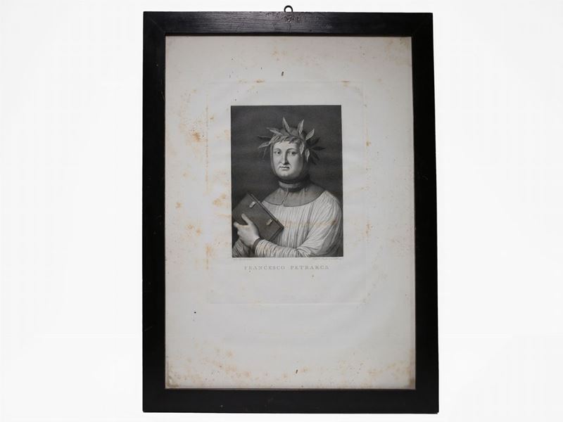 Raphael Morghen - Ritratti di Francesco Petrarca, Dante Alighieri, Torquato Tasso e Ludovico Ario...