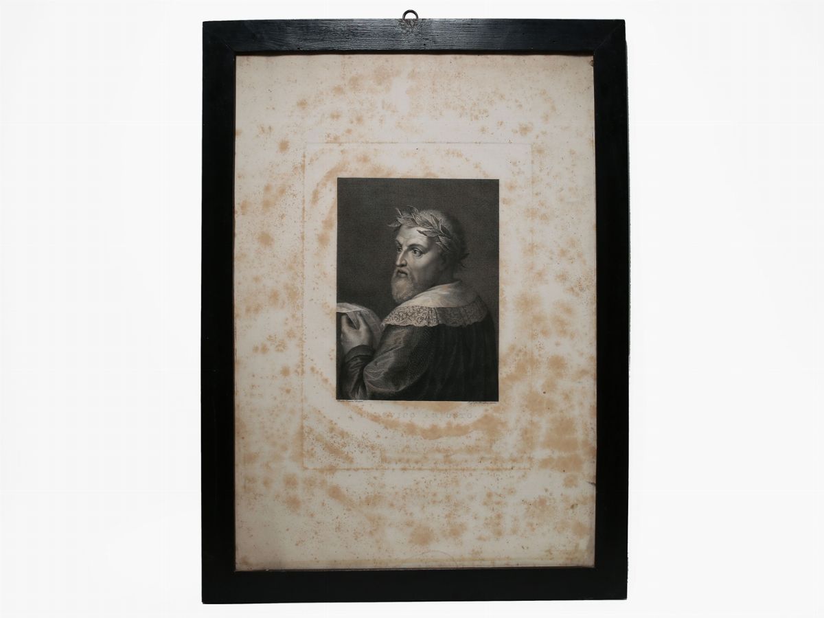 Raphael Morghen - Ritratti di Francesco Petrarca, Dante Alighieri, Torquato Tasso e Ludovico Ario...