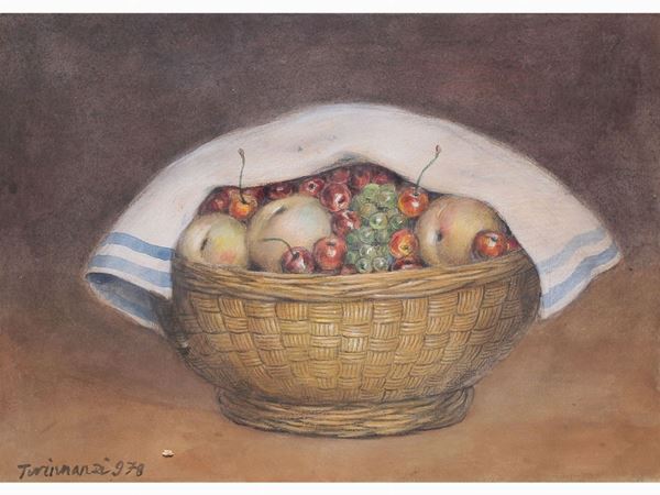 Nino Tirinnanzi - Fruit in a basket 1978