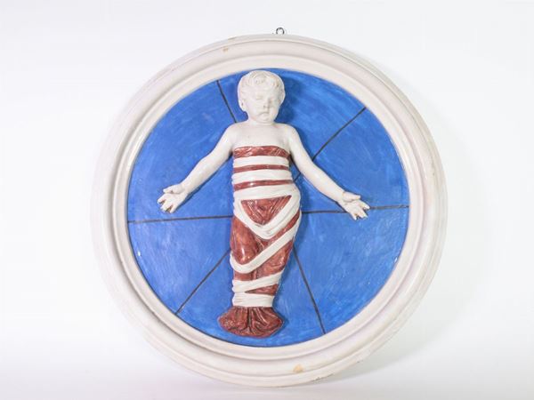 Placca in terracotta smaltata