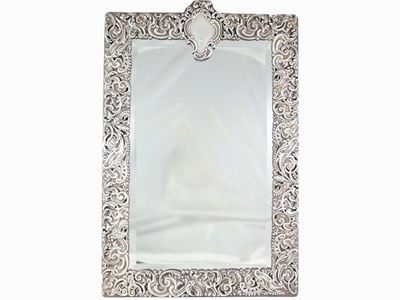 Specchiera da Toilette con Cornice in Argento