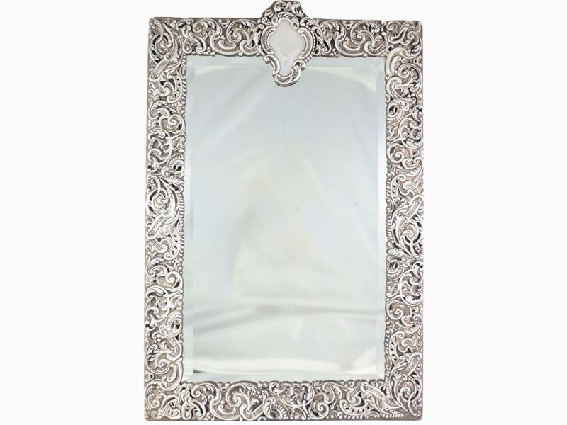 Specchiera da Toilette con Cornice in Argento