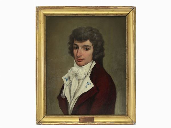 Giovan Battista Lampi attribuito (1751-1830) - Ritratto di gentiluomo