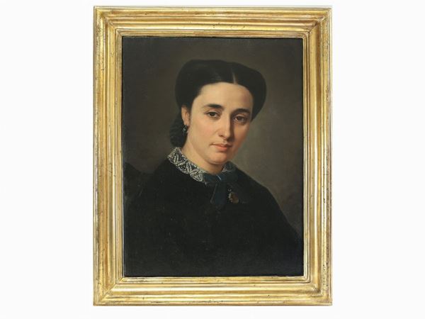 Portrait of a woman  (19th century)  - Auction Furniture and Oldmaster painting / Modern and Contemporary Art - I - Maison Bibelot - Casa d'Aste Firenze - Milano