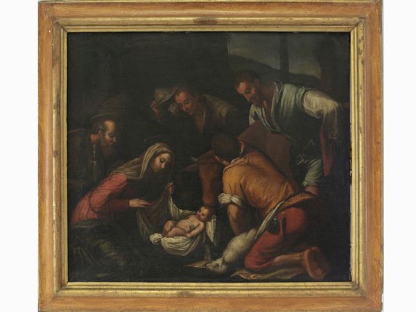 Seguace dei Bassano del XVII secolo - Nativity