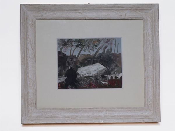 Pietro Annigoni - Landscape with figure