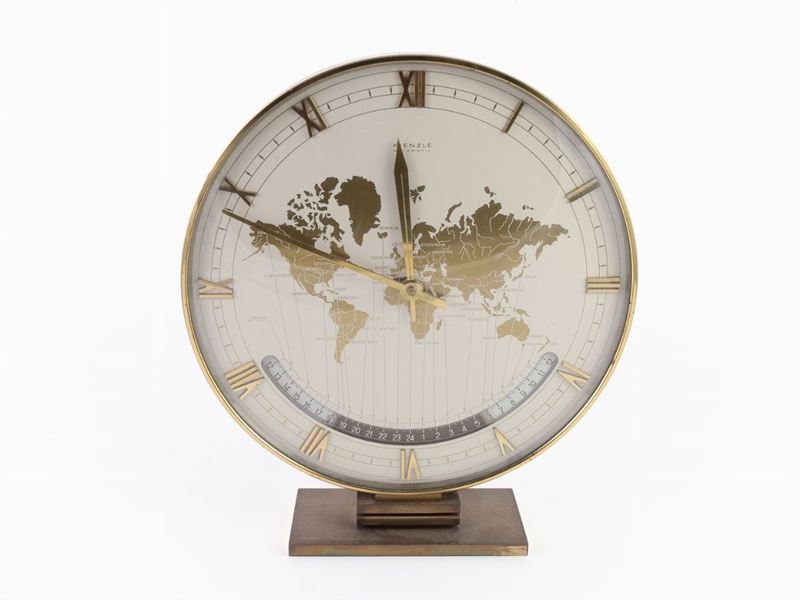 Orologio Universale da Tavolo in Ottone, Kienzle Automatic