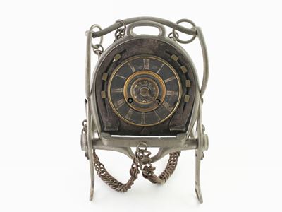 Orologio da Carrozza in Peltro e Atri Metalli
