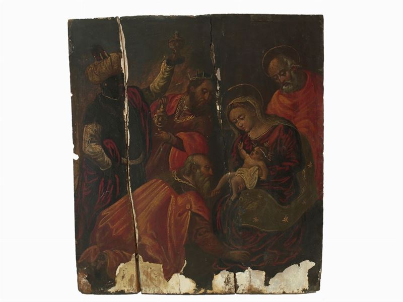 Scuola Veneto-cretese del XVIII Secolo - Adorazione dei Magi
