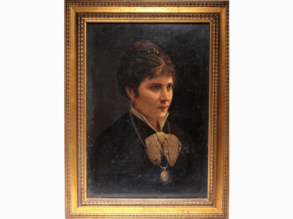 Scuola dell'Italia settentrionale della fine del XIX secolo - Female portrait