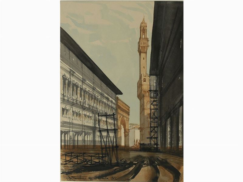 Abramo Scortecci - Quel Novembre a Firenze.... 1966 e Paesaggio 1968
