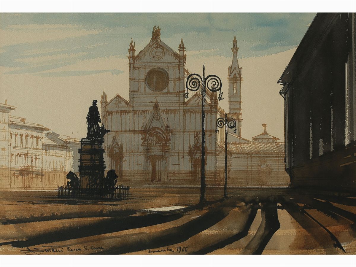 Abramo Scortecci - Quel Novembre a Firenze.... 1966 e Paesaggio 1968
