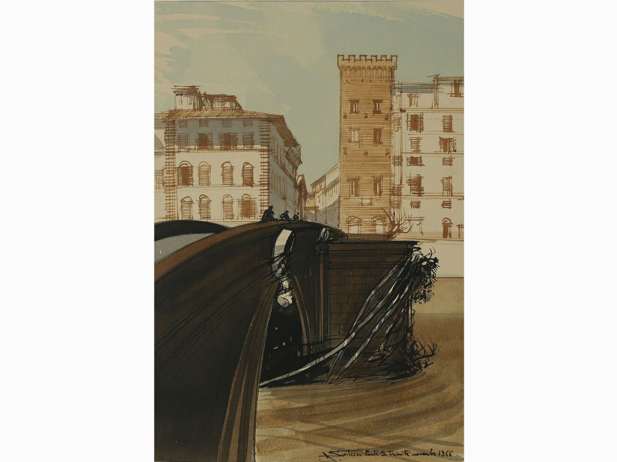 Abramo Scortecci - Quel Novembre a Firenze.... 1966 e Paesaggio 1968