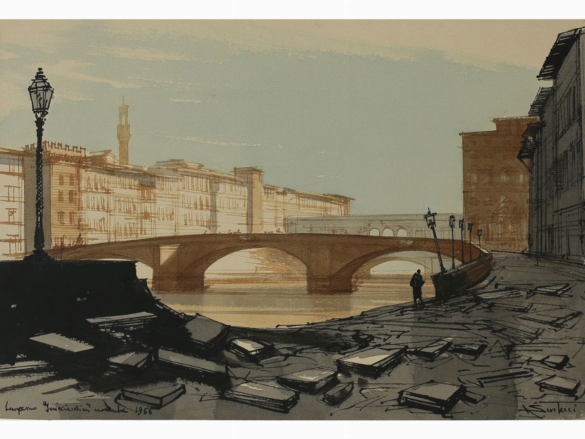 Abramo Scortecci - Quel Novembre a Firenze.... 1966 e Paesaggio 1968