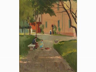 Scorcio di Strada con Figure