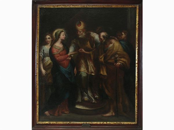 Cerchia di Carlo Maratta, XVII/XVIII secolo - Sposalizio della Vergine