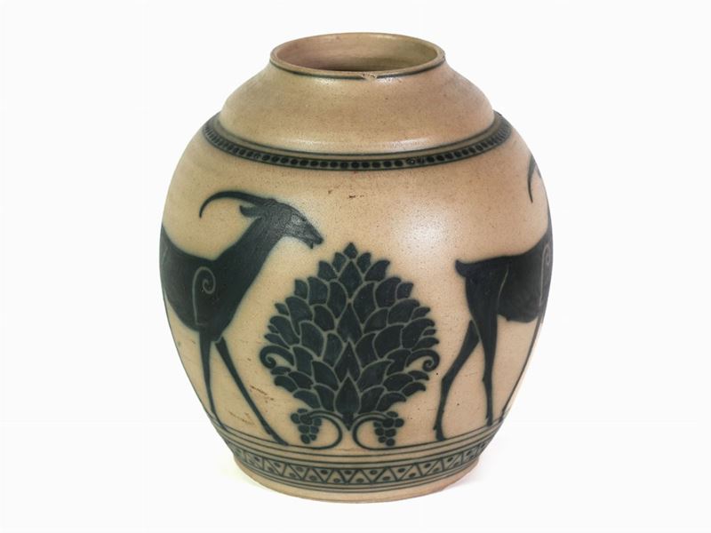 Galileo Chini - Vaso in Gres Salato, Fornaci di S.lorenzo