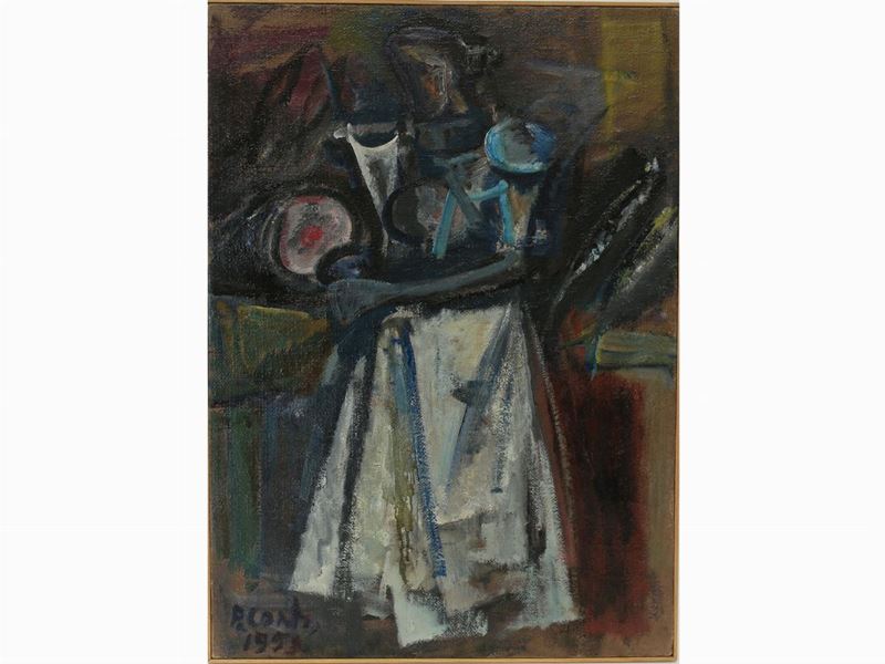Primo Conti - Donna alla Pescheria 1959