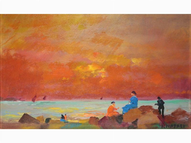 Renato Natali - Marina Livornese al Tramonto